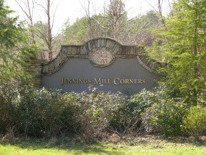 Jennings Mill Corners subdivision entrance